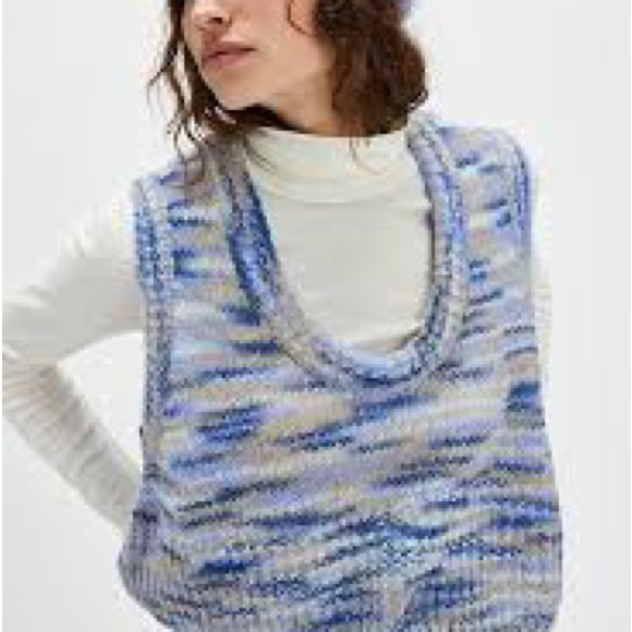 Free People Dream Maker Vest – Multicolor Knit, Size Small - Picture 1 of 8